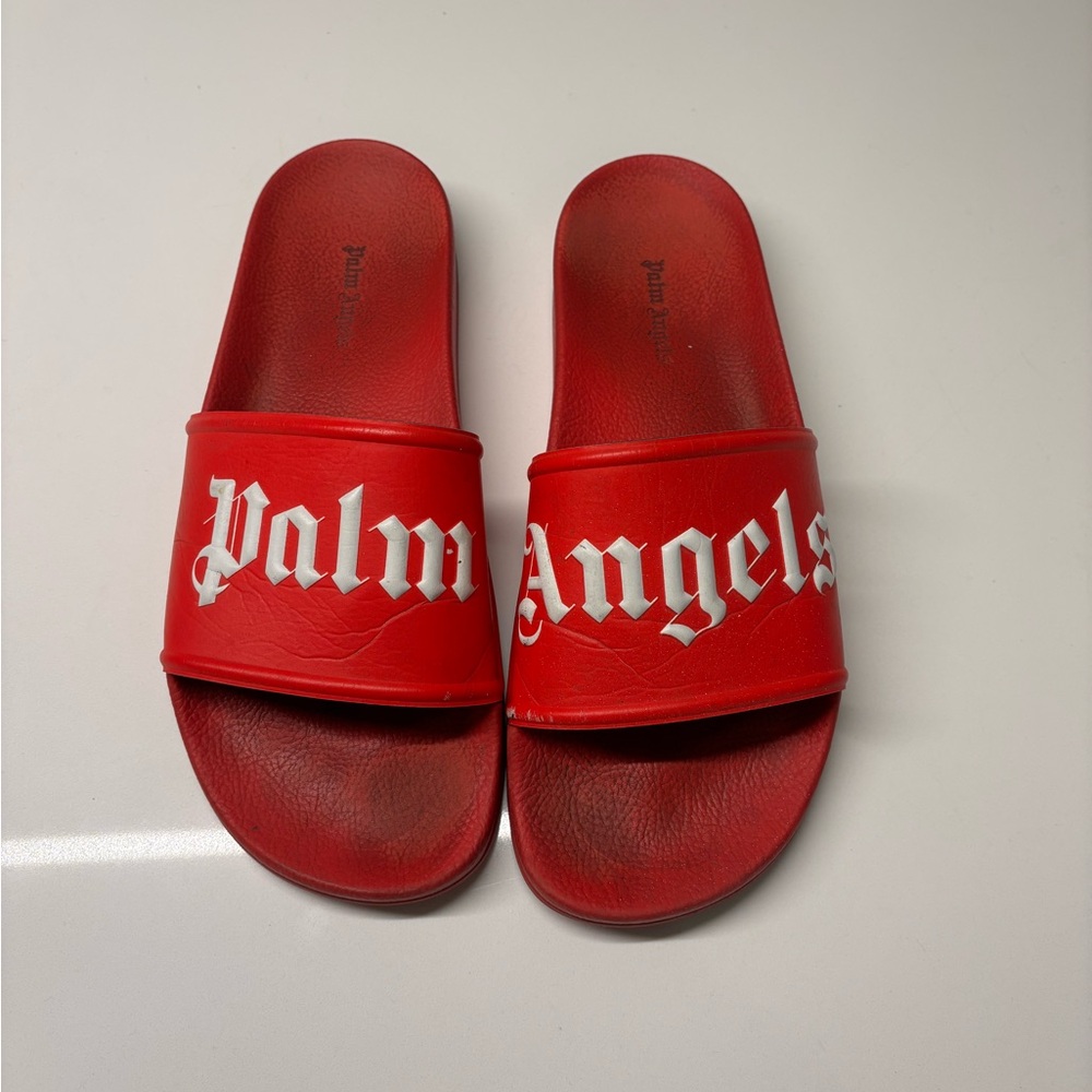 Palm Angels Red Slide Sandals
